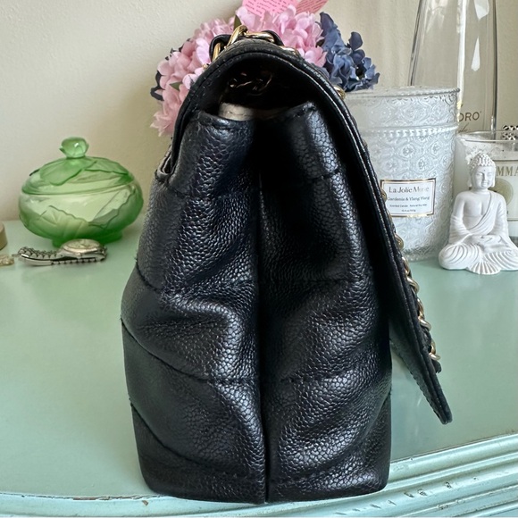 Chanel CC Chocolate Bar Caviar Leather Chain Shoulder bag w/ COA - Picture 15 of 17